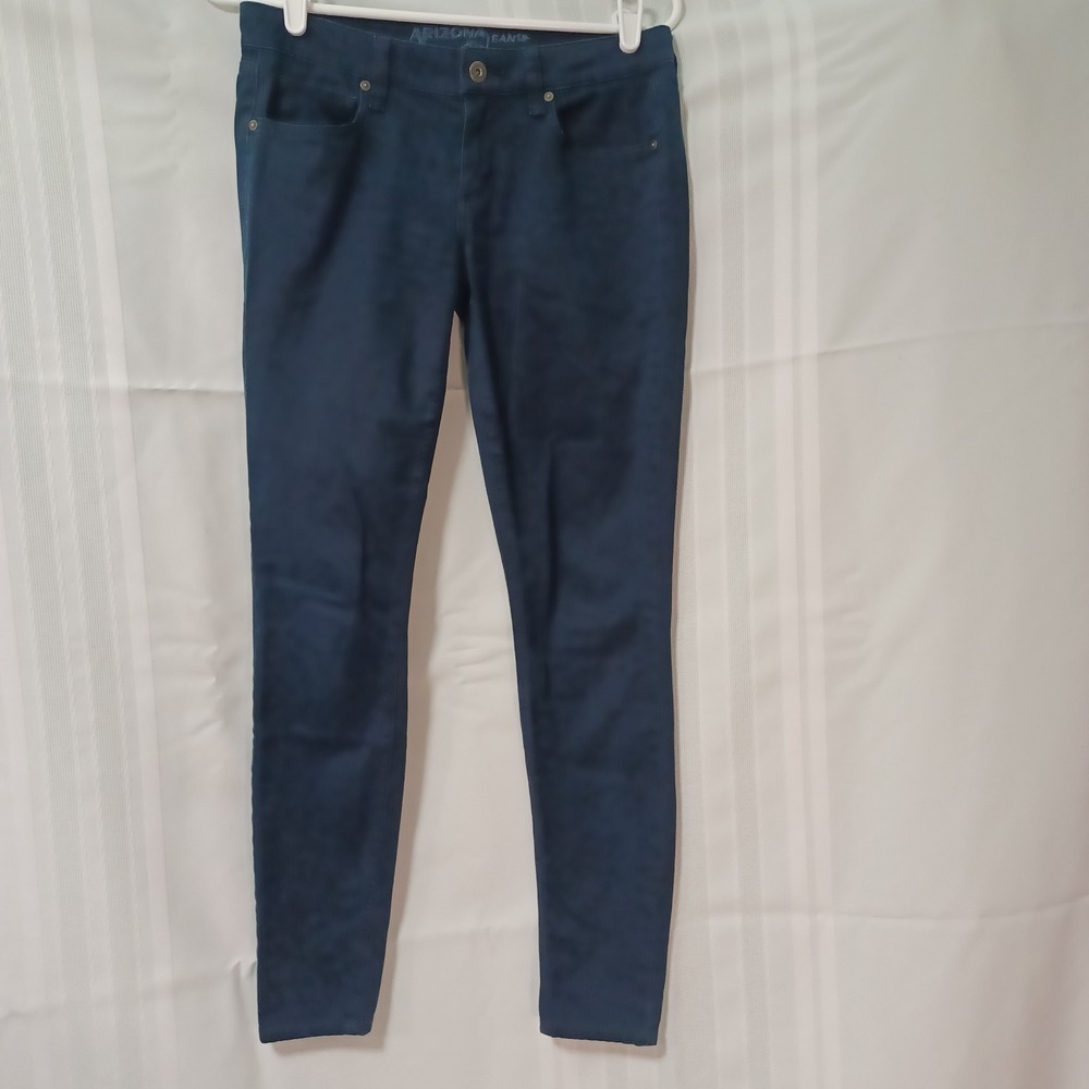 Arizona Jean Co Navy Blue Skinny Pants Stretch Cotton Twill Size 1 Juniors